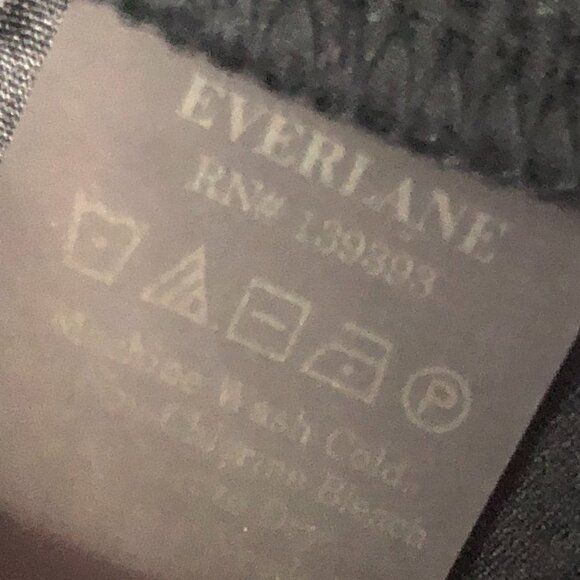 Everlane Black Boxy Oversized 3/4 Sleeve Cotton Oversized Sweatshirt Size S - Picture 5 of 6